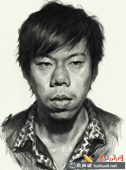 劉斌畫室男青年素描頭像