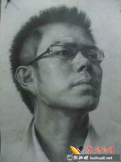 朋毛才仁素描頭像