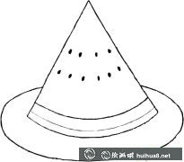 兒童學(xué)畫畫西瓜簡筆畫