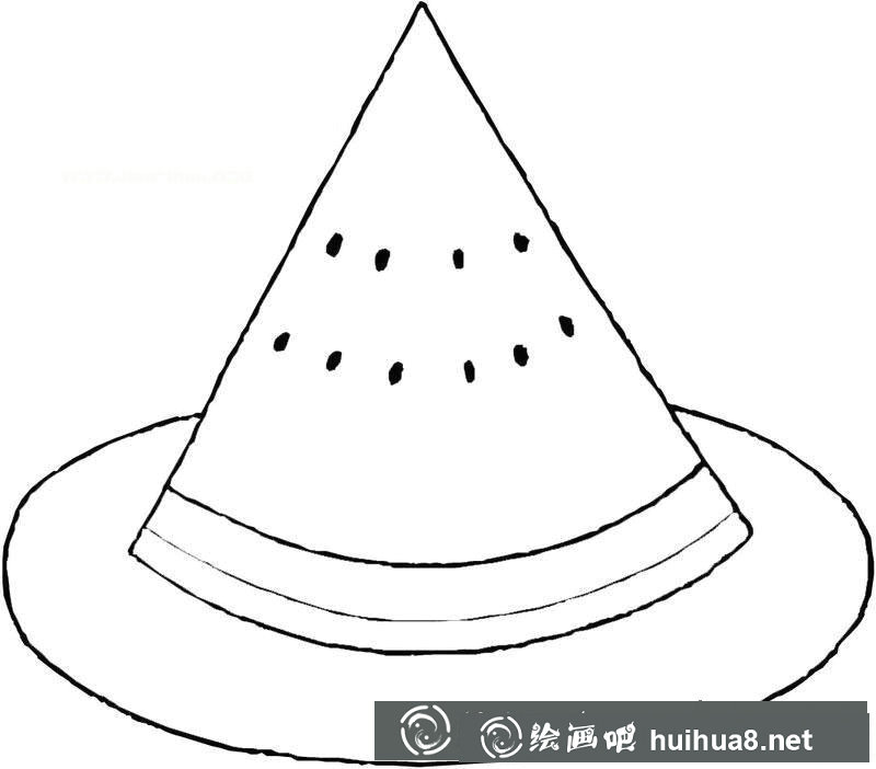 兒童學畫畫_一片西瓜簡筆畫圖片(1)