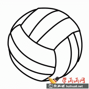 排球簡筆畫作品欣賞