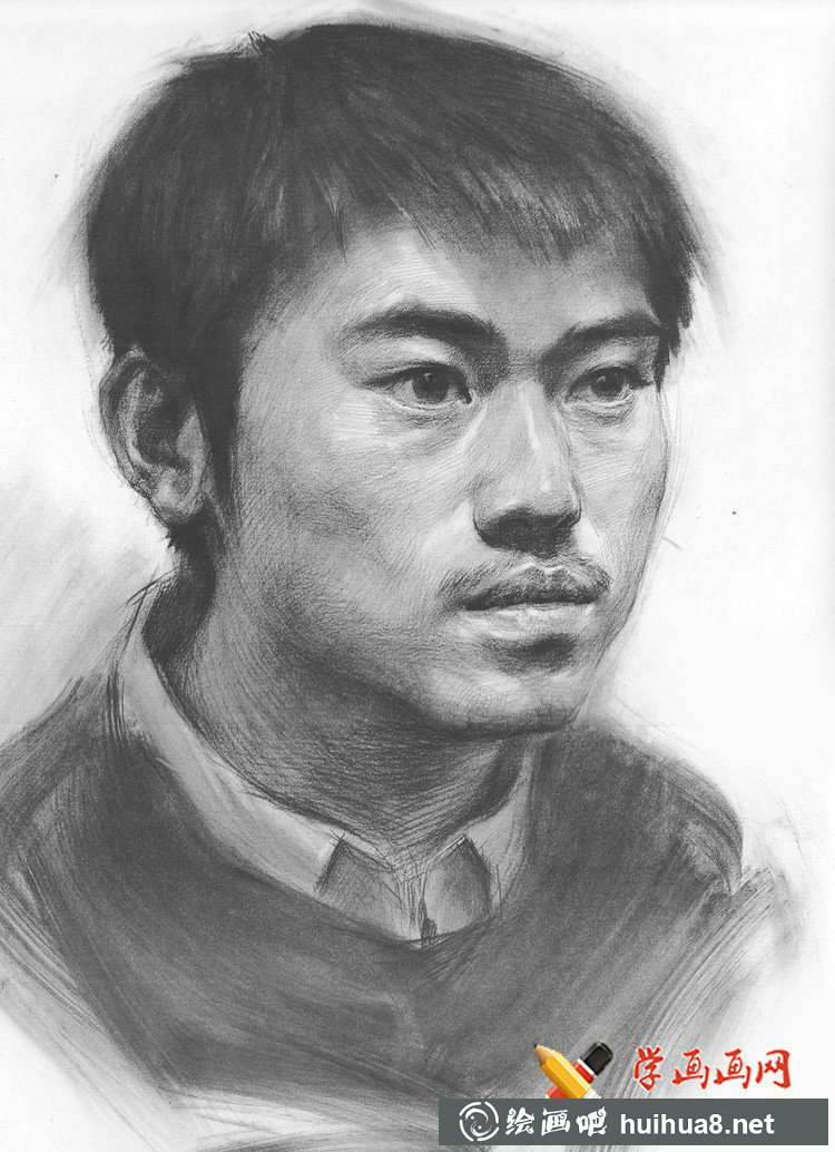 魯美學(xué)生優(yōu)秀素描頭像作品