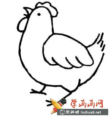 大公雞簡筆畫圖片大全(2)