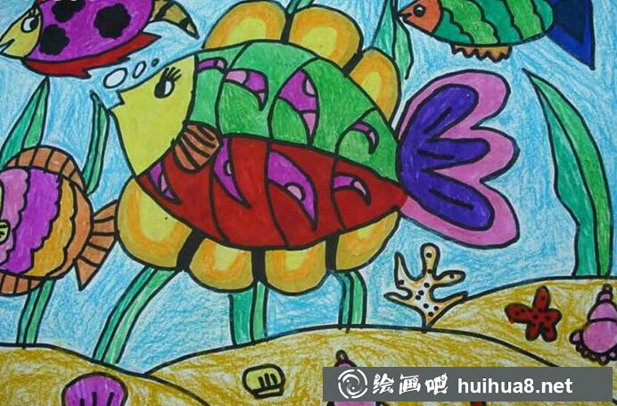 海底世界兒童畫(huà)作品22