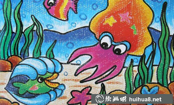 海底世界兒童畫(huà)作品17
