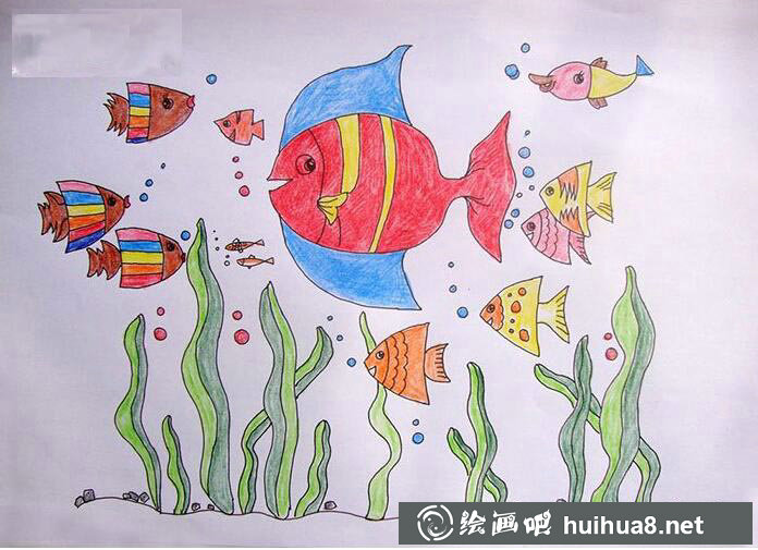 海底世界兒童畫(huà)作品16