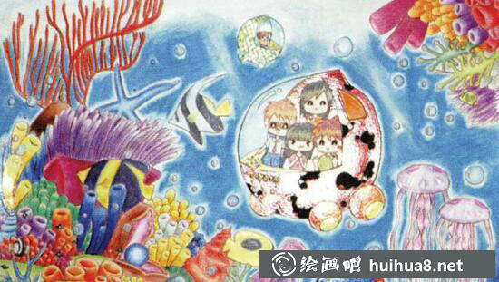 海底世界兒童畫(huà)作品12