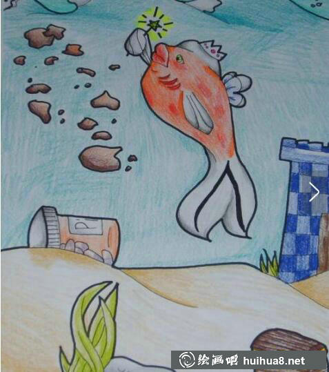 海底世界兒童畫(huà)作品11
