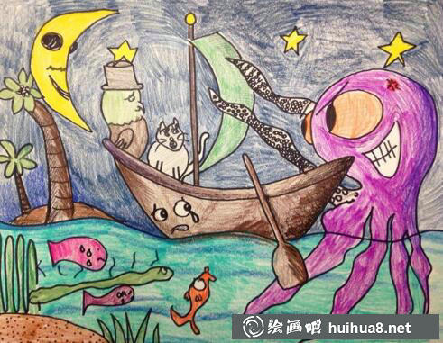 海底世界兒童畫(huà)作品2