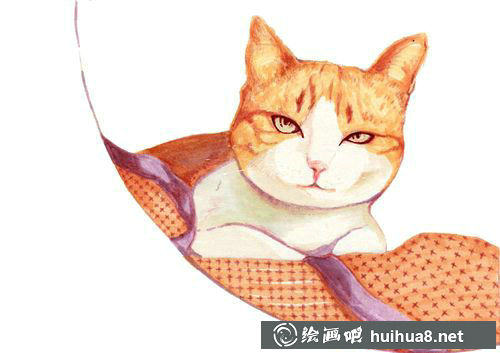 彩鉛貓咪插圖作品16