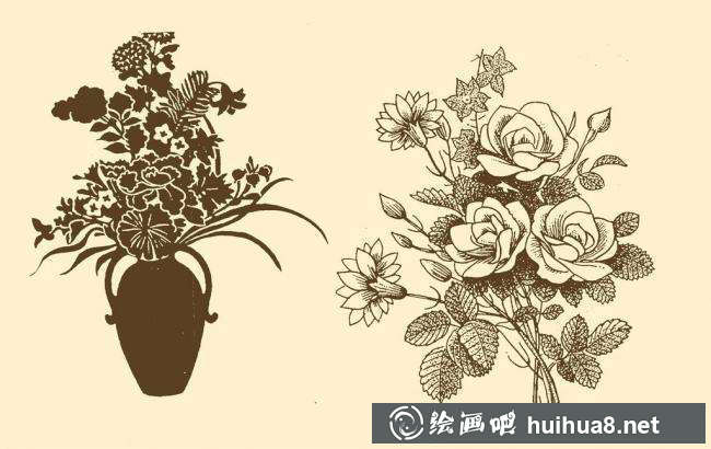 鋼筆畫(huà)花卉圖片18