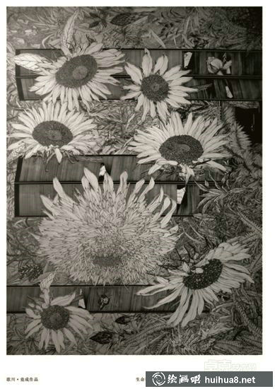 鋼筆畫(huà)花卉圖片13