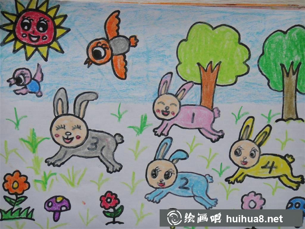 兒童畫兔子圖片26