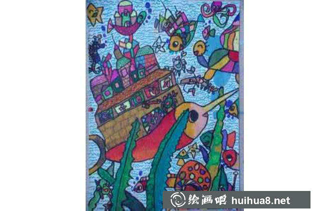 兒童油畫棒作品2