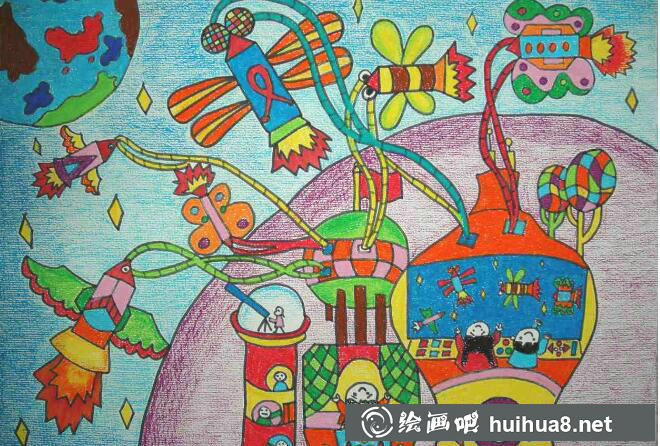 兒童油畫棒作品3