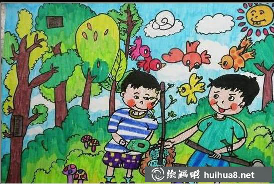 植樹節(jié)主題畫3