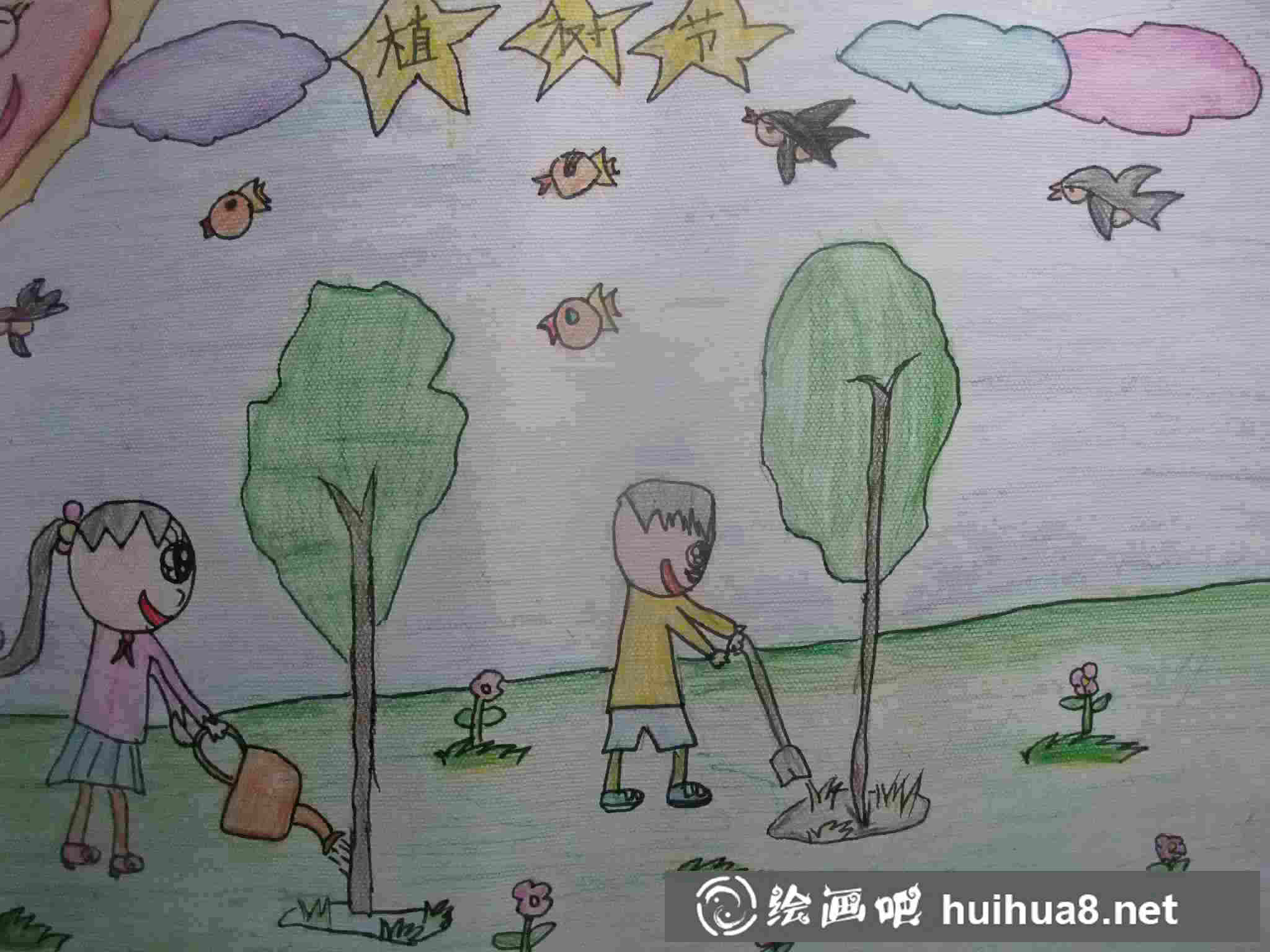 植樹節(jié)主題畫6