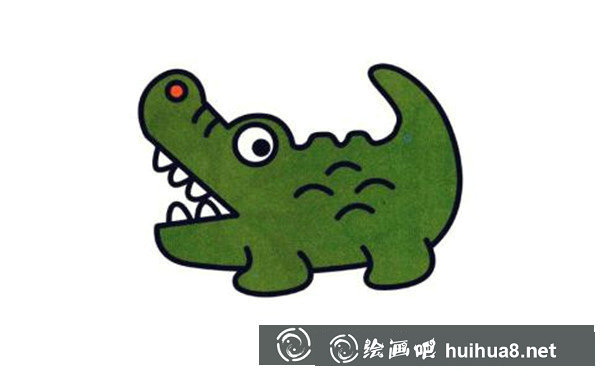 可愛的鱷魚卡通畫