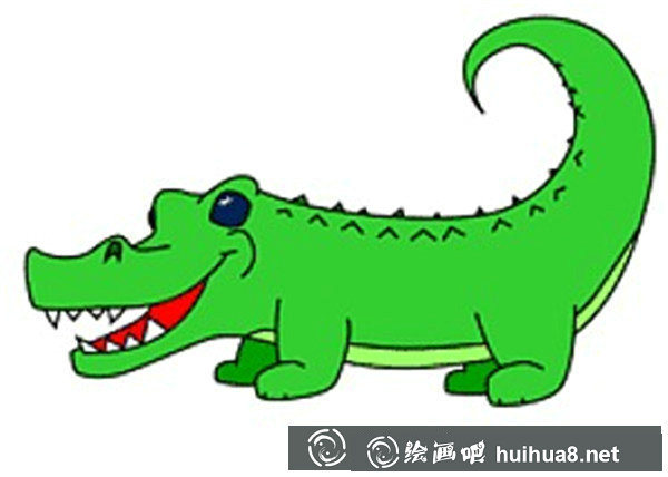 星空下的鱷魚卡通畫