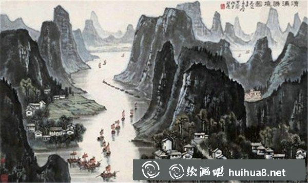 李可染《漓江勝境圖》