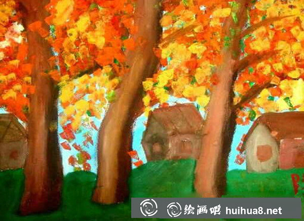 兒童水粉風(fēng)景畫圖片賞析