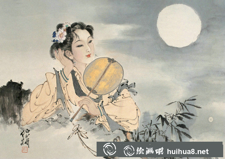 仕女舞劍圖