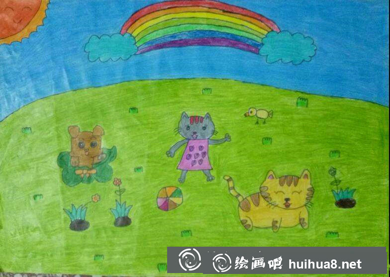小學(xué)生足球畫圖片17