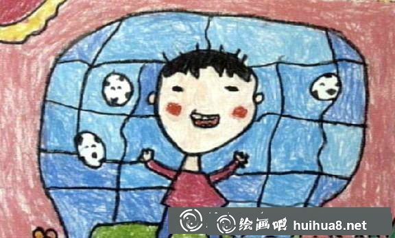 小學(xué)生足球畫圖片30