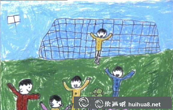 小學(xué)生足球畫圖片35