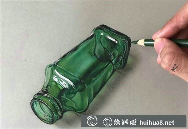 彩鉛畫玻璃