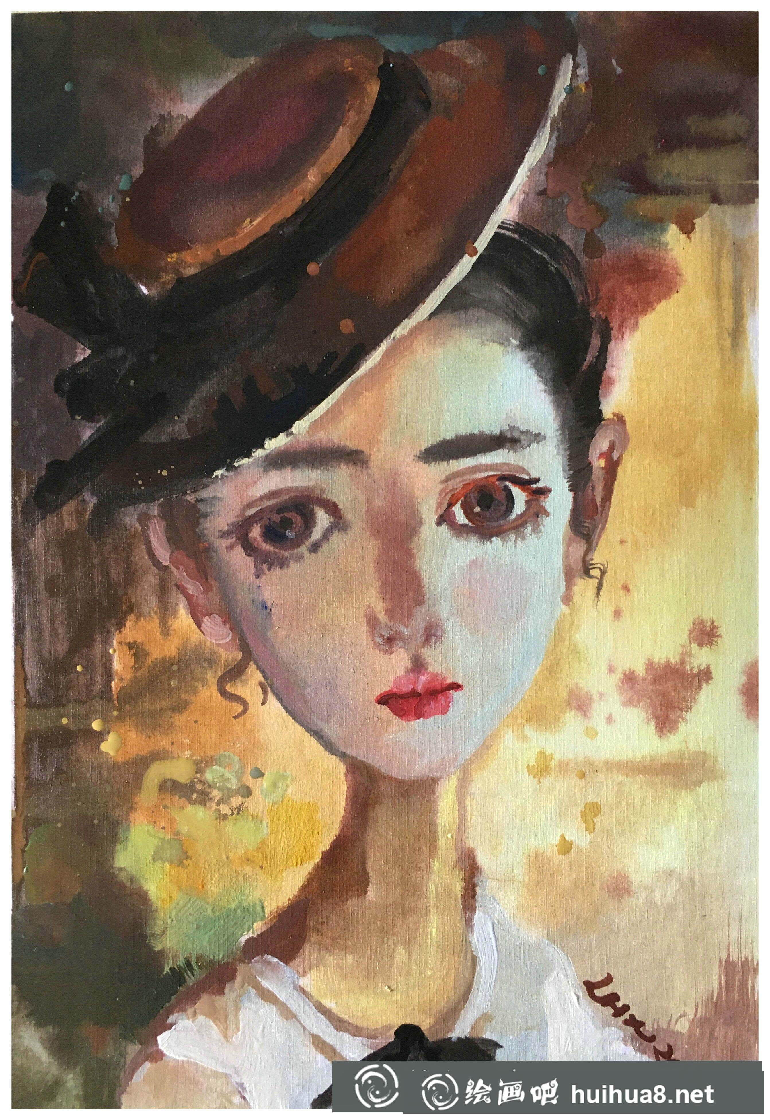 丙烯畫人物作品二