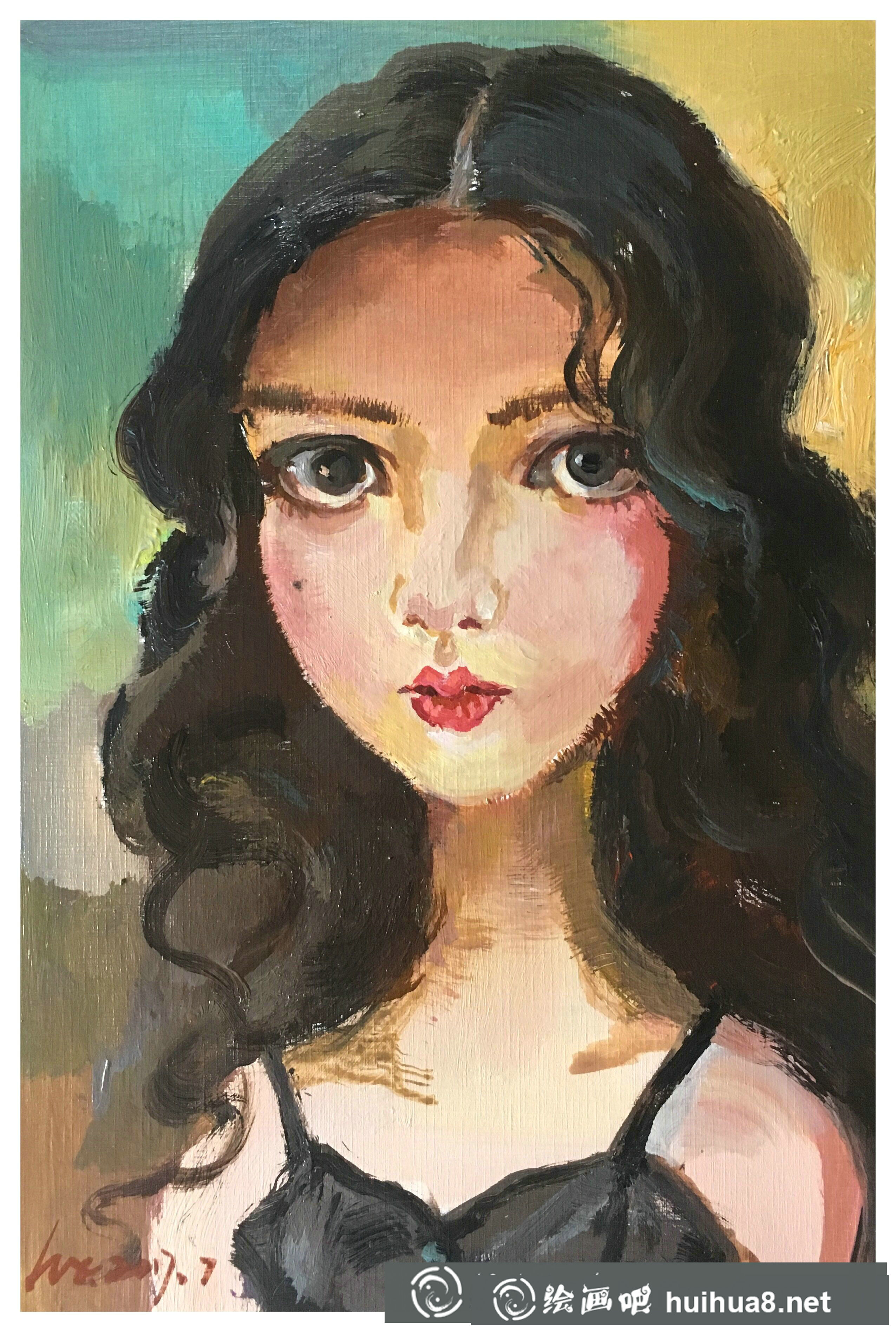 丙烯畫人物作品六