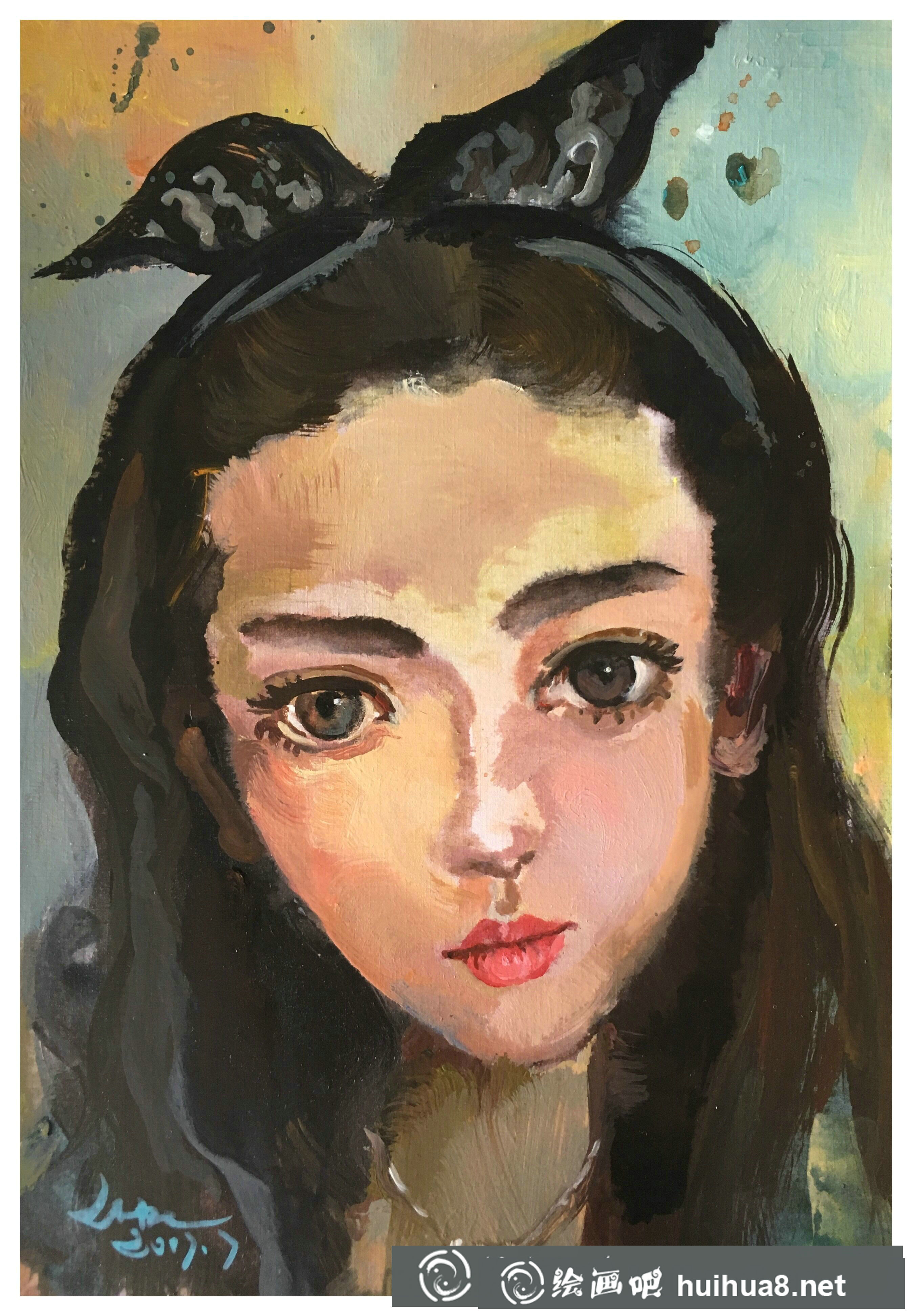 丙烯畫人物作品八