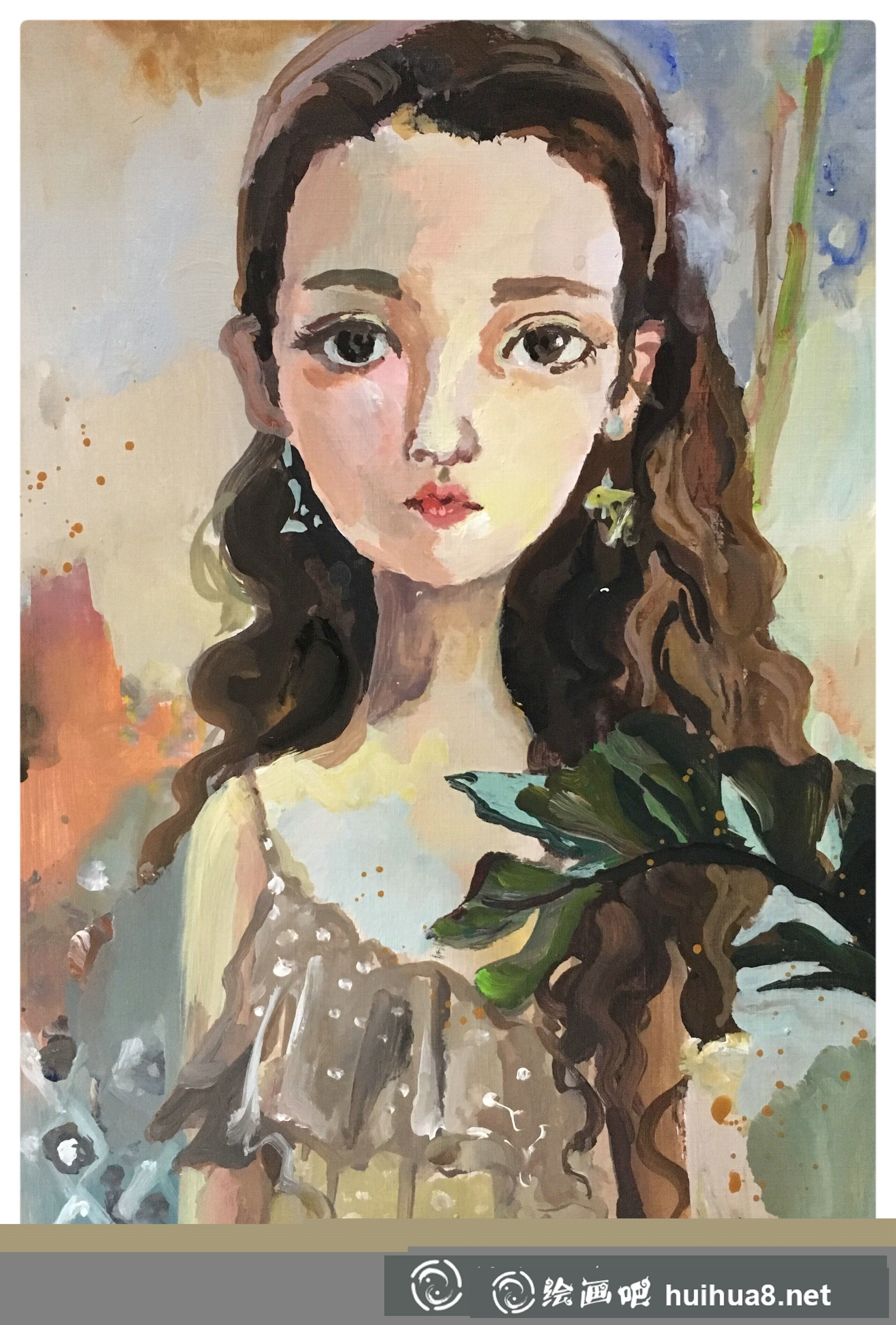 丙烯畫人物作品九