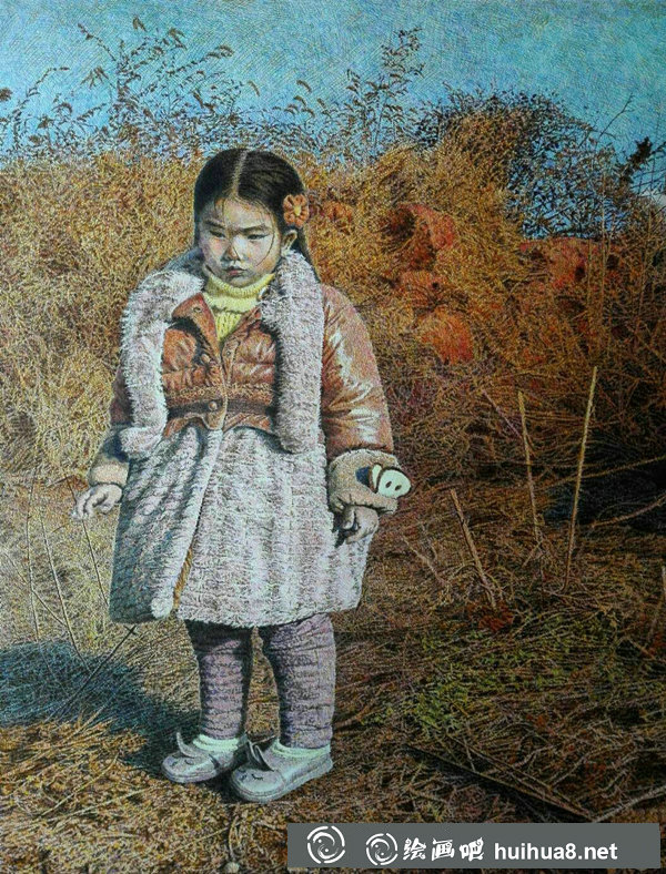 彩色鋼筆畫作品《靜謐的晨曦》賞析