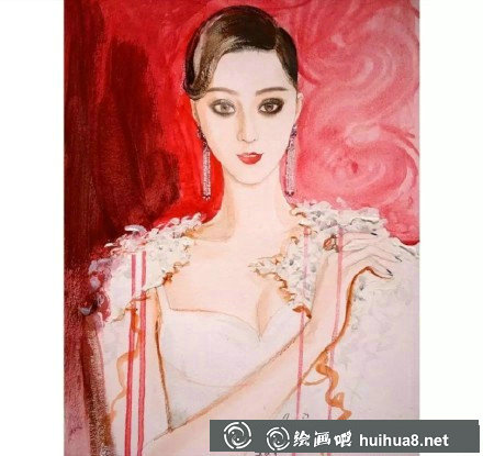 范冰冰側(cè)臉?biāo)十?huà)
