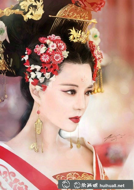 范冰冰生活時(shí)光水彩畫(huà)