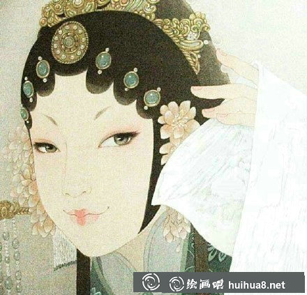 京劇人物工筆畫賞析