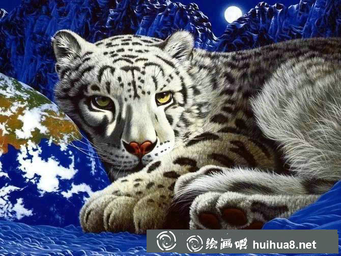 好看逼真的動(dòng)物丙烯畫作品欣賞