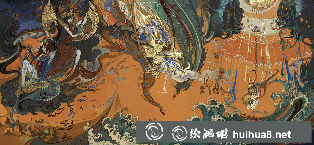 猴年概念皮膚宣傳插畫(huà)