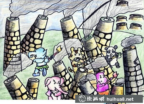 小朋友的環(huán)保畫作：垃圾分類