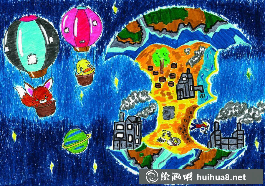 小朋友的環(huán)保畫作：節(jié)約用水