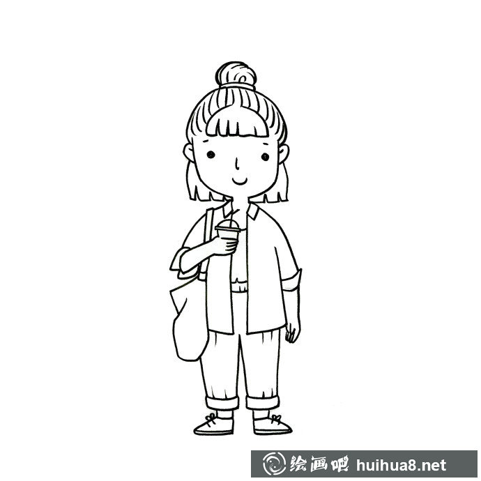 小女孩繪畫教程1