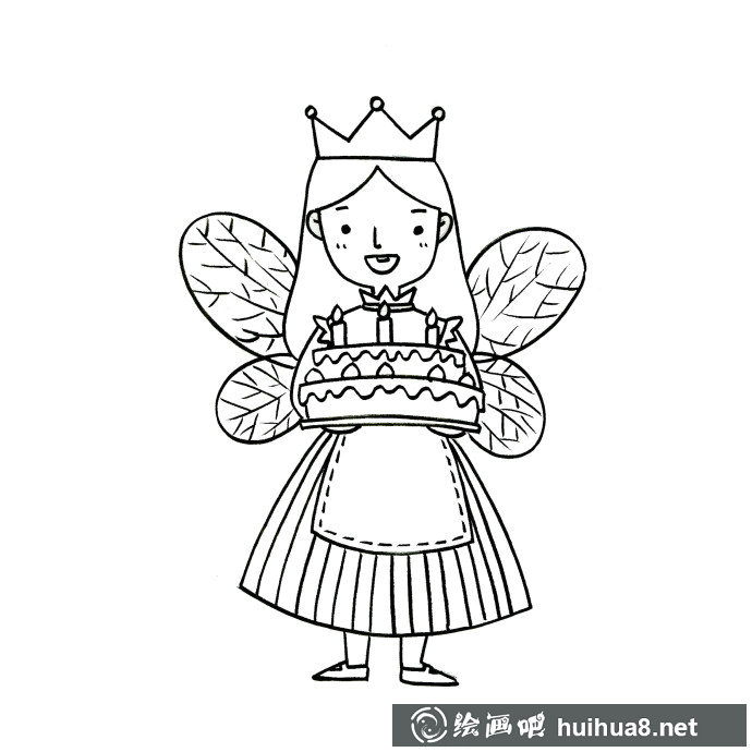 小女孩繪畫教程5