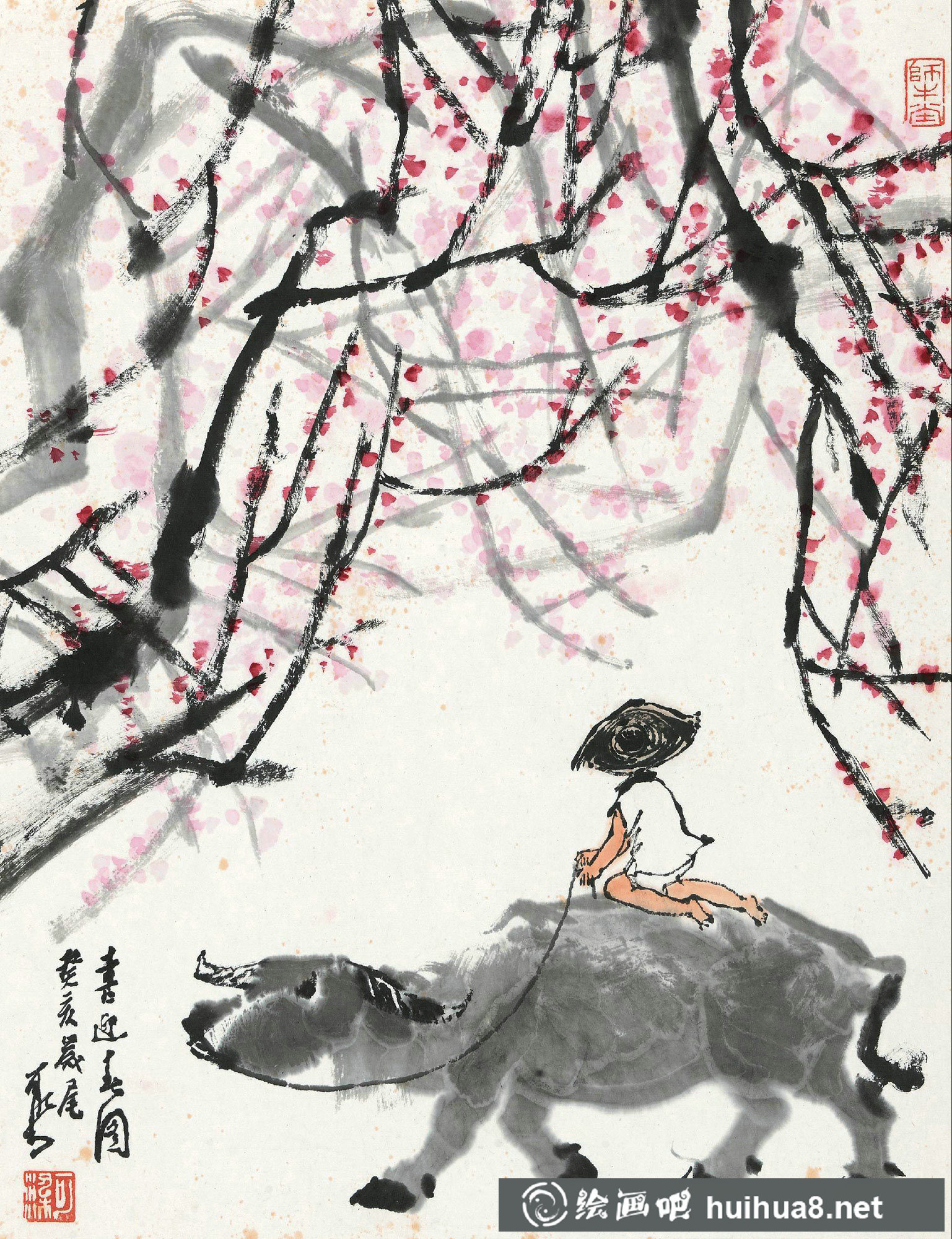 國畫大師李可染畫牛作品欣賞