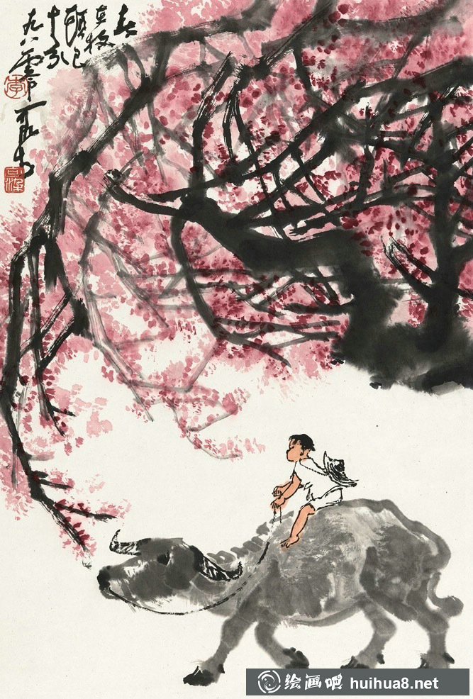 國畫大師李可染畫牛作品欣賞
