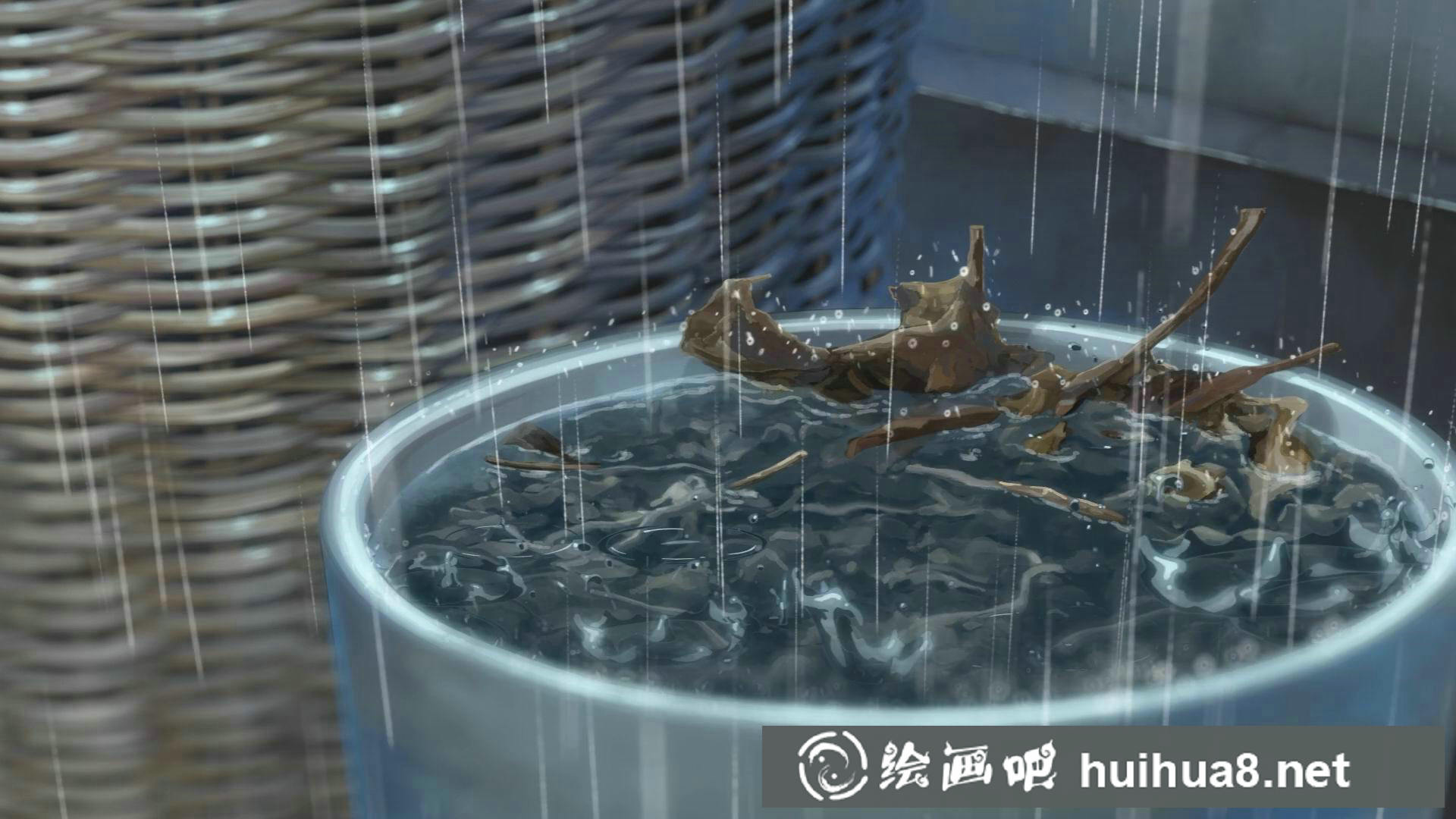 日漫言葉之庭場景插畫