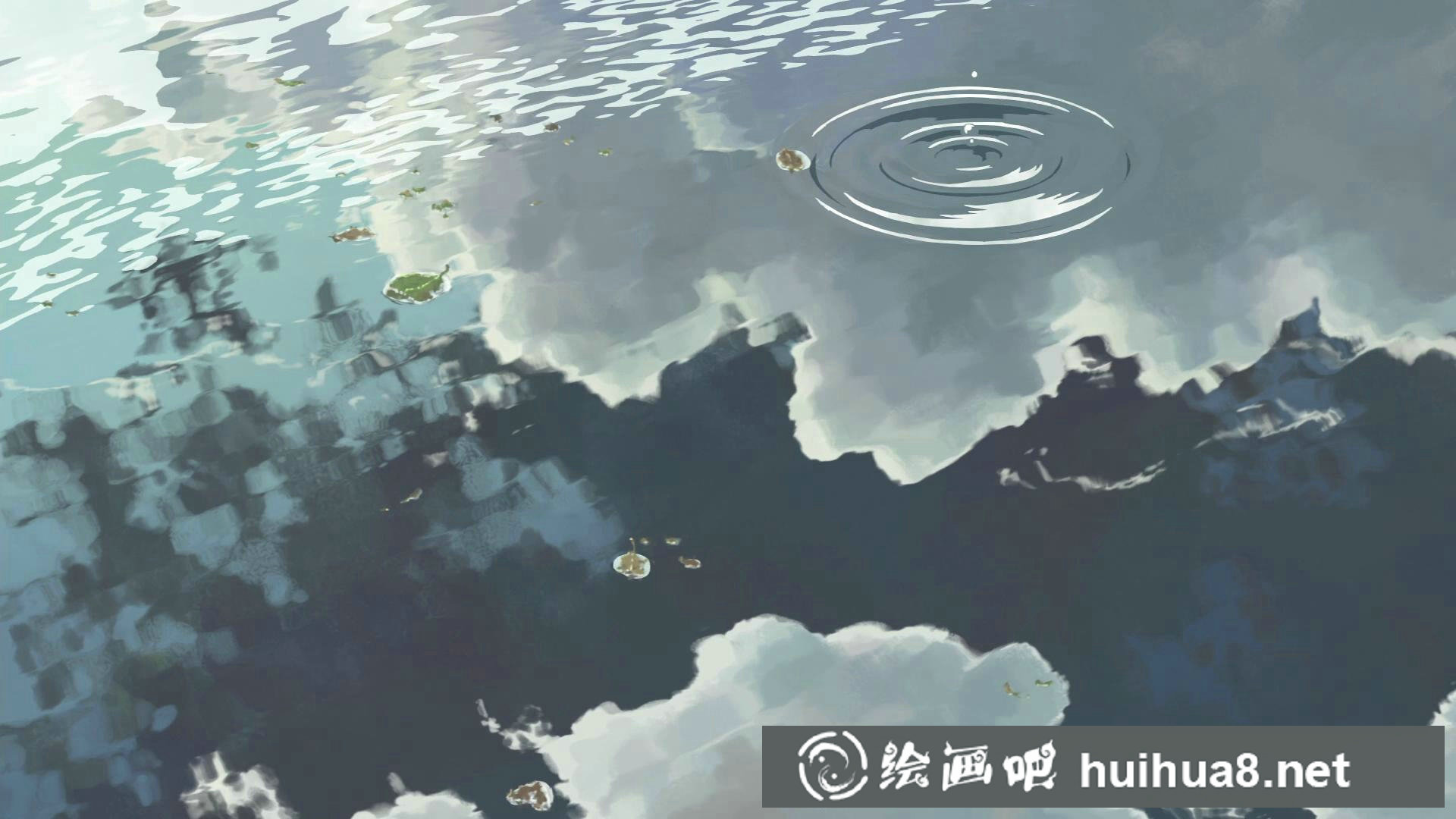 日漫言葉之庭場景插畫