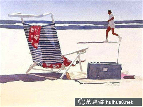 海邊風(fēng)景水彩畫(huà)作品賞析