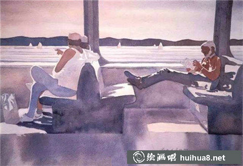 海邊風(fēng)景水彩畫(huà)作品賞析